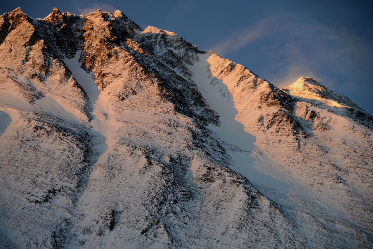 16 The First Light Of Sunrise Shines On The Pinnacles And Mount Everest North Face From Mount Everest North Face Advanced Base Camp 6400m In Tibet